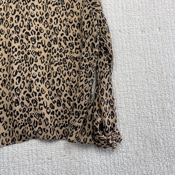 VTG Daniel Laurent Womens Blouse Sz M Animal Print Leopard AOP Sheer Canada Made - Picture 13 of 13